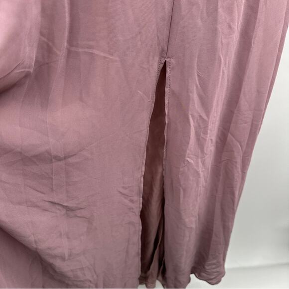 Birdy Grey Devin Convertible Chiffon Maxi Bridesmaid Dress Dark Mauve Sz M NEW - Picture 5 of 11